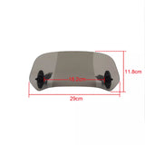 UNIVERSAL MOTORCYCLE WINDSHIELD EXTENDER (ADJUSTABLE SPOILER CLAMP ON WINDSHIELD DEFLECTOR) - SMOKE