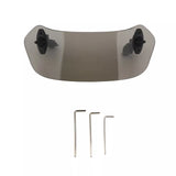 UNIVERSAL MOTORCYCLE WINDSHIELD EXTENDER (ADJUSTABLE SPOILER CLAMP ON WINDSHIELD DEFLECTOR) - SMOKE