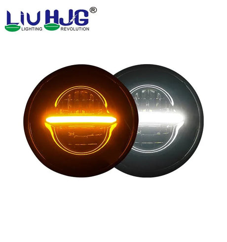 LIU HJG Minus Headlight LED 7inch 12V-80V, 110W original HJG( WITHOUT RING ) for royal enfield , mahindra thar , gypsy , harley davidson models ( 1 unit)