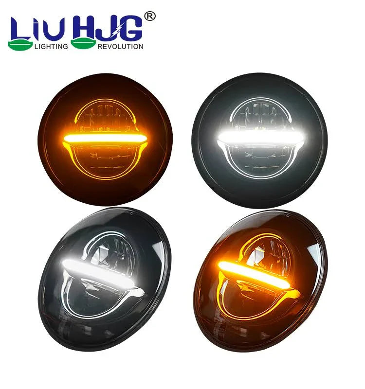 LIU HJG Minus Headlight LED 7inch 12V-80V, 110W original HJG( WITHOUT RING ) for royal enfield , mahindra thar , gypsy , harley davidson models ( 1 unit)