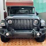 LIU HJG Minus Headlight LED 7inch 12V-80V, 110W original HJG( WITH RING ) ( SET OF 2 ) compatible for mahindra thar , Gypsy , royal enfield models , harley