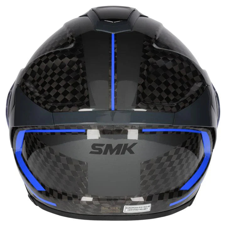 SMK Titan Carbon | Nero Carbon Black Blue Grey  | (GL256) Helmet