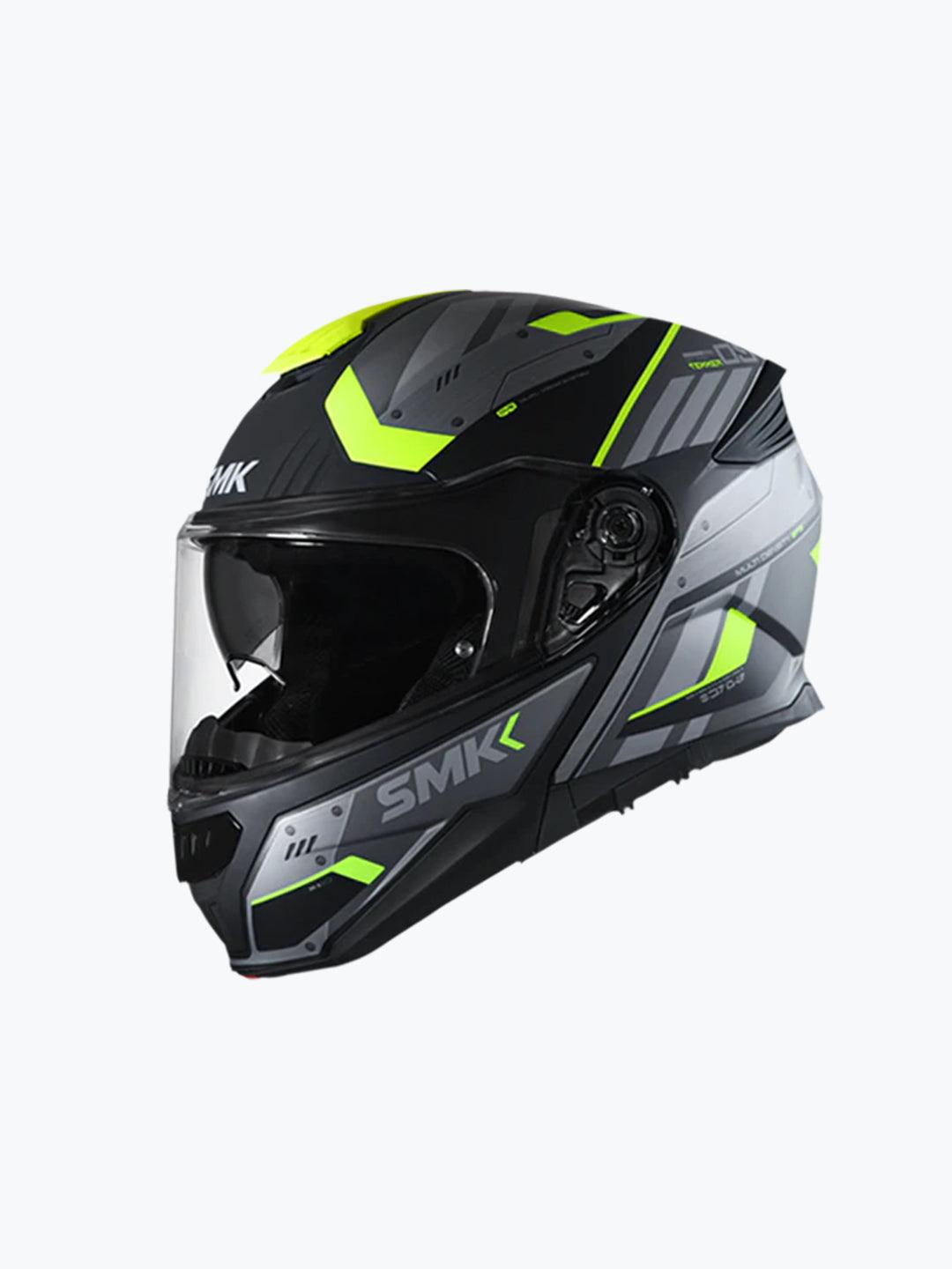 SMK Gullwing Tekker GRPS GL264  Black Grey Yellow Helmet - Moto Modz