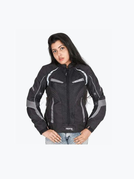 Solace Jacket Asmi V3.0 Ladies Black Grey - Moto Modz