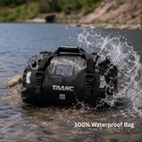 TAANC Terra Series Motorcycle Tail Bag 40L Waterproof Duffel Bag for Adventure Touring, Camping & Cycling – Black