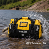 TAANC Terra Series Motorcycle Tail Bag 40L Waterproof Duffel Bag for Adventure Touring, Camping & Cycling – Yellow Black