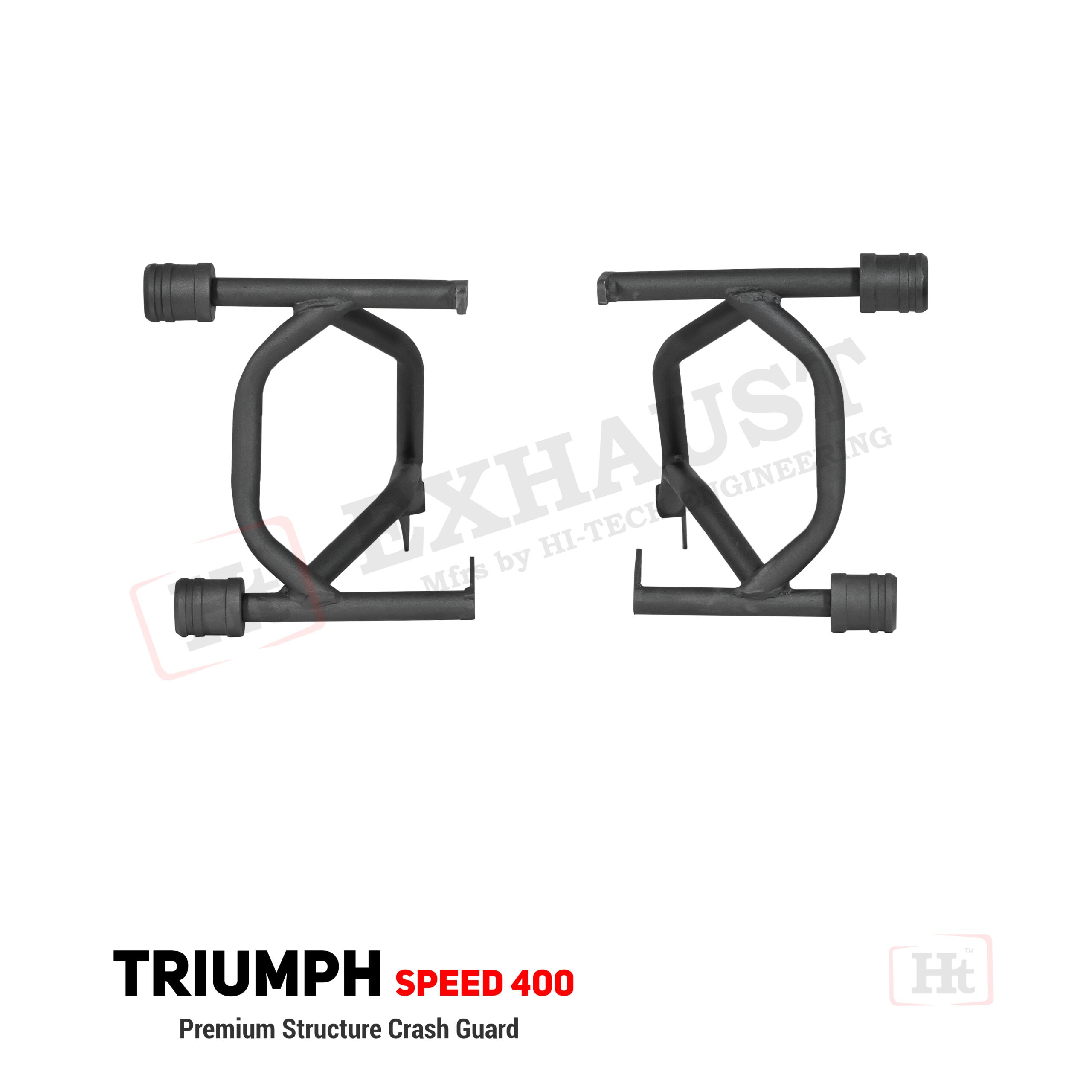 Triumph Speed 400 Crash Guard With 4 Metal Sliders (Black Matt) – SB ...