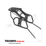 Triumph Speed 400 Top Rack With Saddle Stay (Black Matt) – SB 832 / HT EXHAUST