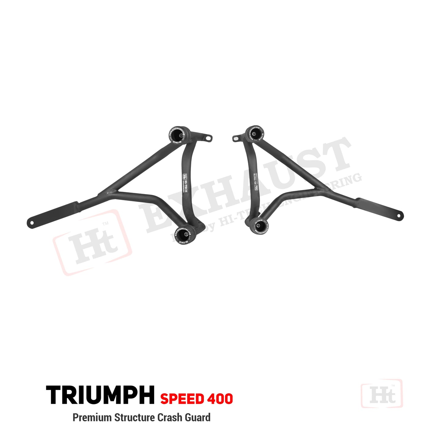 Triumph Speed 400 Crash Guard With 4 Metal Sliders (Black Matt) – SB ...
