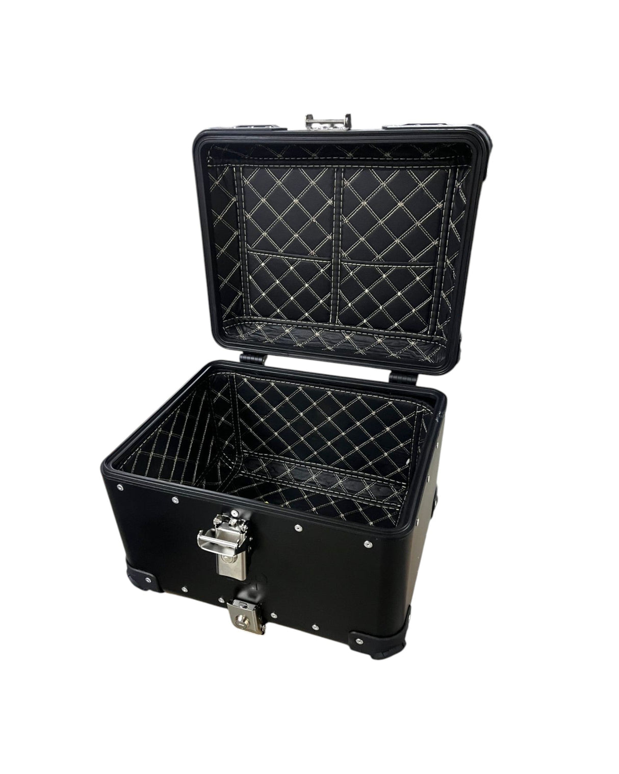 LGP Premium Aluminium Top Case | NERO EDITION ( Top Box ) | Bevelled corner | 45L - BLACK ( COMPATIBLE FOR ALL MOTORCYCLE ) - 1 YEAR WARRANTY